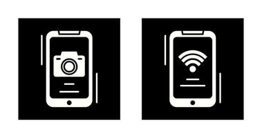 Camera and Wifi Signal Icon vector