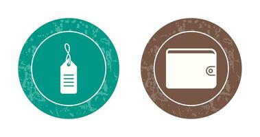 sale tag and wallet  Icon vector