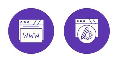 Setting and Web Browser Icon vector