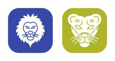 Lion and Cheetah Icon vector