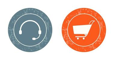 online support and shopping cart  Icon vector