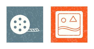 film reel and images Icon vector