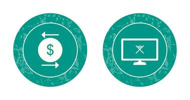 transaction and disconnected network  Icon vector