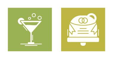 Coktail and Wedding Icon vector