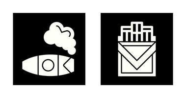 Cigar and Cigarette Pack Icon vector