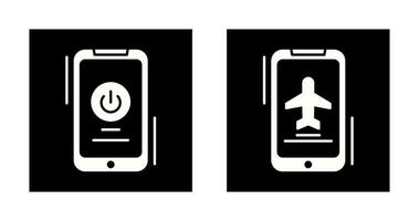 Power Button and Airplane Icon vector