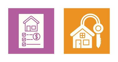 List and House Icon vector