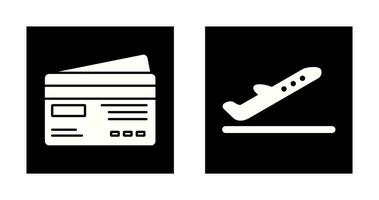 Credit Card and Departure Icon vector