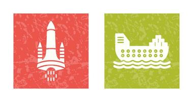 Space Shuttle and Cargo Icon vector