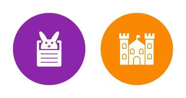 Bunny and Castle Icon vector