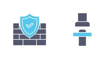 Firewall and Seat  Icon vector