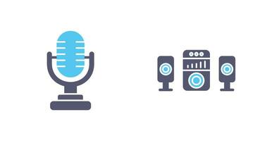 Microphone and Sound System Icon vector