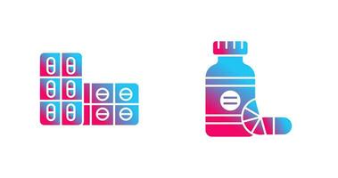 Aspirin and Vitamins Icon vector