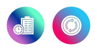 Time Planing and Loop Icon vector