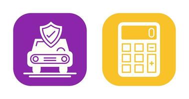 Car and Calculator Icon vector