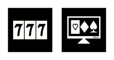 online gambling and triple sevens Icon vector