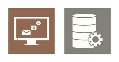 digital marketing and database management Icon vector