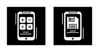 Calculator and Backup file Icon vector