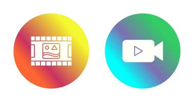 pictures reel and video Icon vector