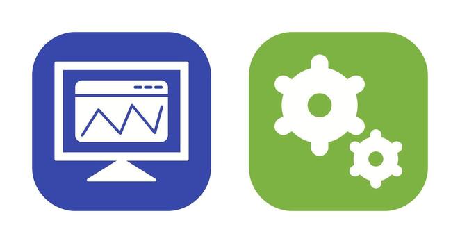 web análisis y preferencias icono vector