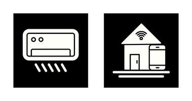 Air Conditioner and Home Automation Icon vector