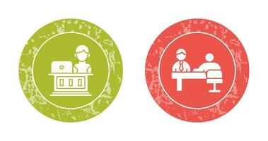 Employee and Evaluating work Icon vector