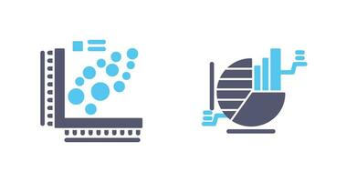 Plot and Pie Chart Icon vector