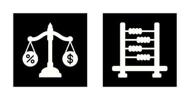 Scale and Abacus Icon vector