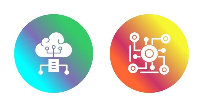 nube informática y conexión icono vector