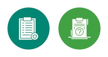 List Protection and Question Icon vector