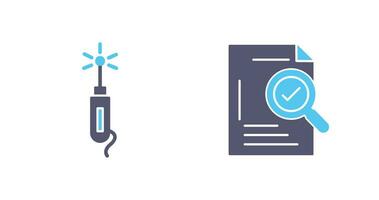 Laser Pen and Check Icon vector