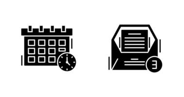 Deadline and Emails Icon vector