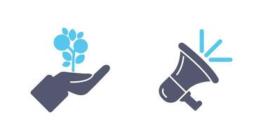 Growth and Megaphone Icon vector