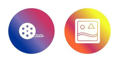 film reel and images Icon vector