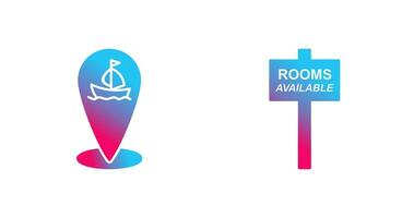 shipping location and room Icon vector