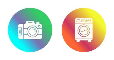 Digital Camera and Washing  Icon vector