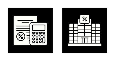 impuesto y edificio icono vector