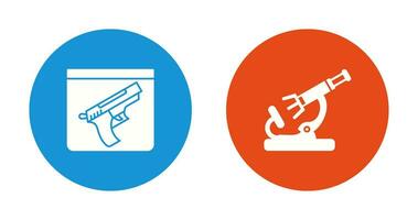 Evidence and Microscope Icon vector