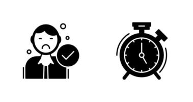 Rejected and Alarm Clock Icon vector