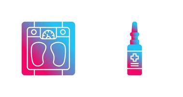 Weighing Scale and Nasal Icon vector