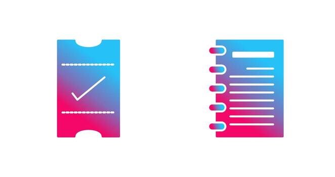 passes and notepad  Icon vector