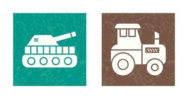 Tank and Tractor Icon vector