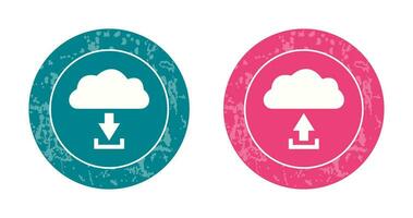 download from cloud upload to cloud  Icon vector