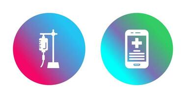 Saline and Smartphone Icon vector