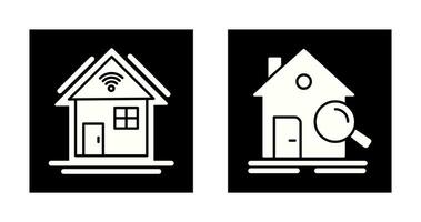 Search and Smart Home Icon vector