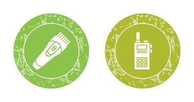Trimmer and Communication Icon vector