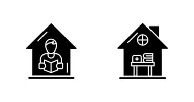 Home Learning and Home Work Place Icon vector