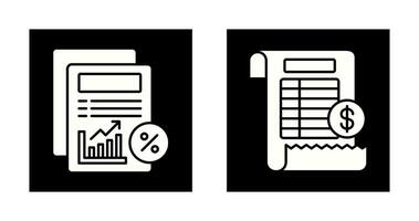 Report and Bill Icon vector