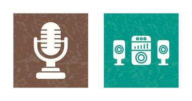 Microphone and Sound System Icon vector