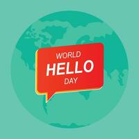 World Hello Day background. Cultural Friendship. vector